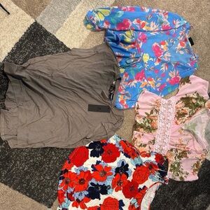 Floral and Solid Color Blouses Collection